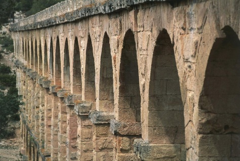 Roman aqueduct at Tarragona, Spain